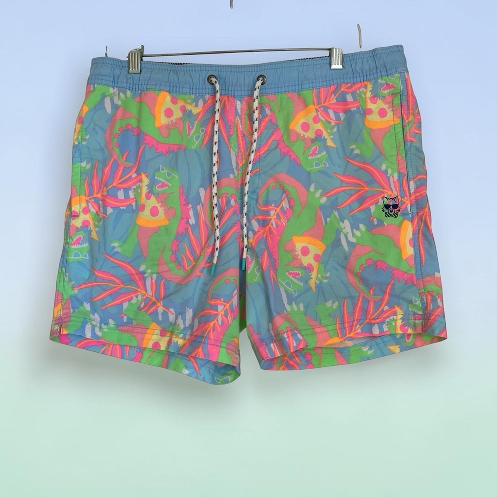 Party Pants Men's Swim Trunk Shorts Size L Multicolor Beach Resortwear